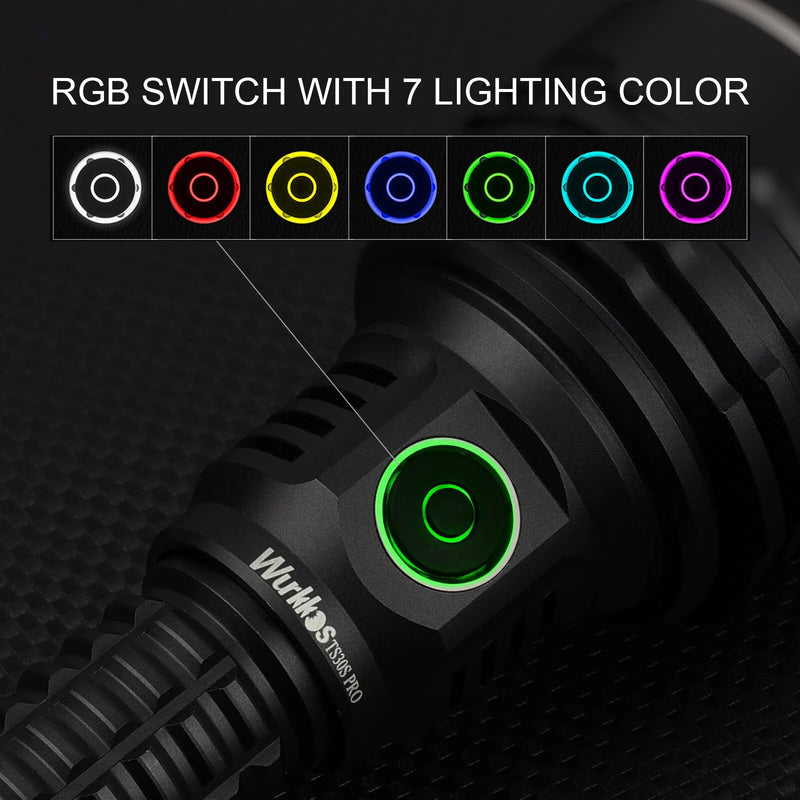 Wiederaufladbare taktische LED-Taschenlampe mit 6000 Lumen, Powerbank-Funktion, USB-C-Anschluss und großer Reichweite