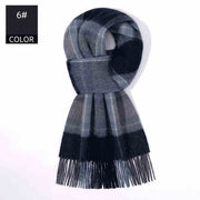 Men's plaid wool scarf, view 25 - MRSLM