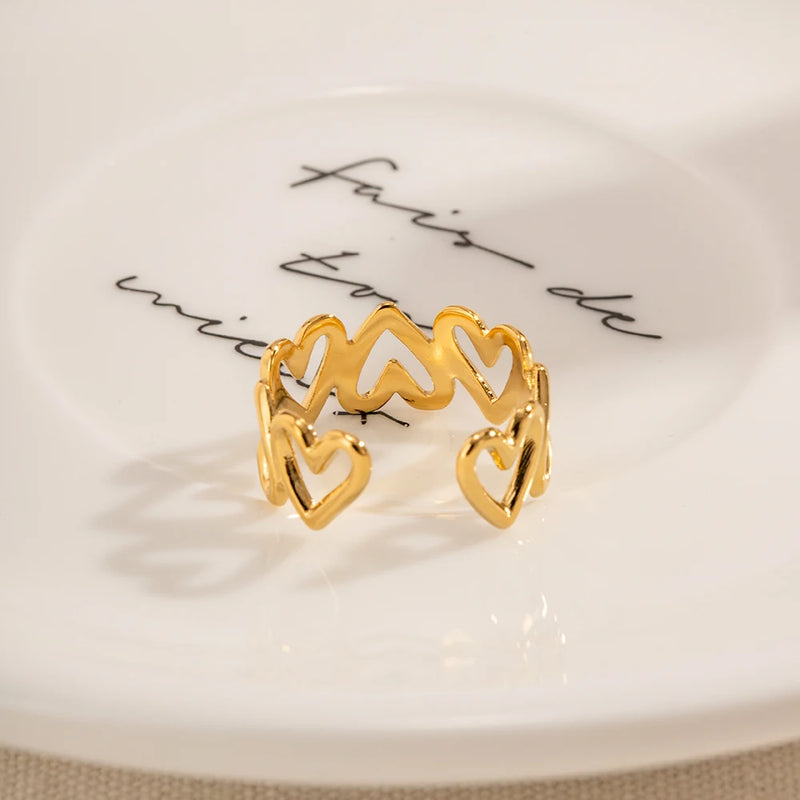 adjustable heart open ring, view 6 - MRSLM