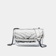 small square leather crossbody bag, view 4 - MRSLM