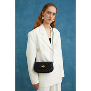 square cowhide texture shoulder bag, view 11 - MRSLM