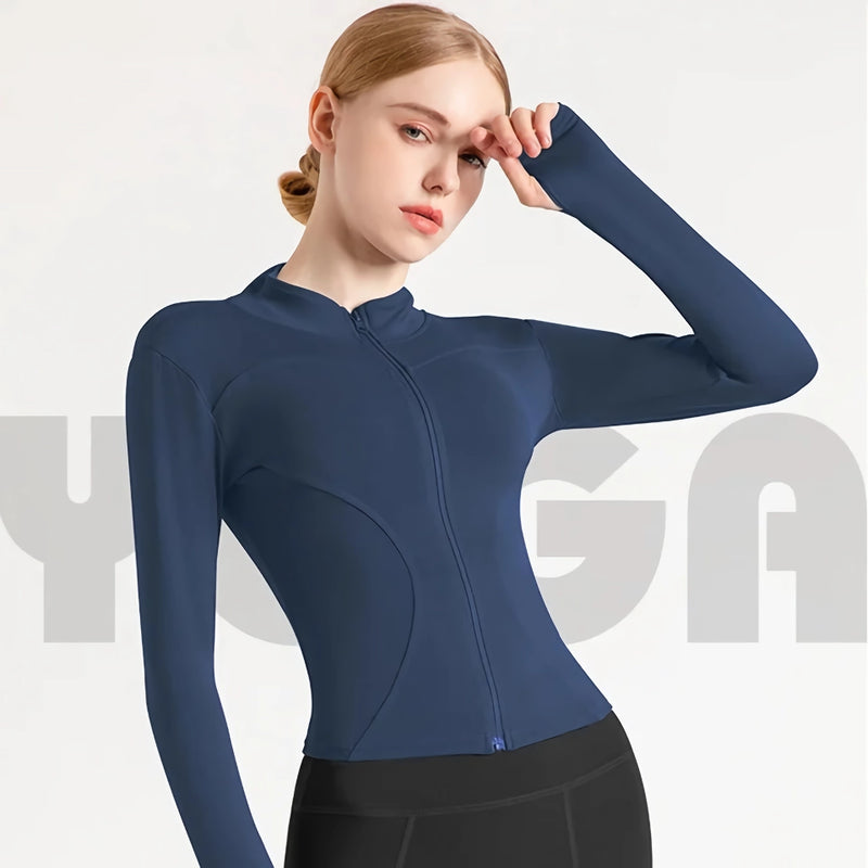 women's quick-dry yoga jacket, view 8 - MRSLM