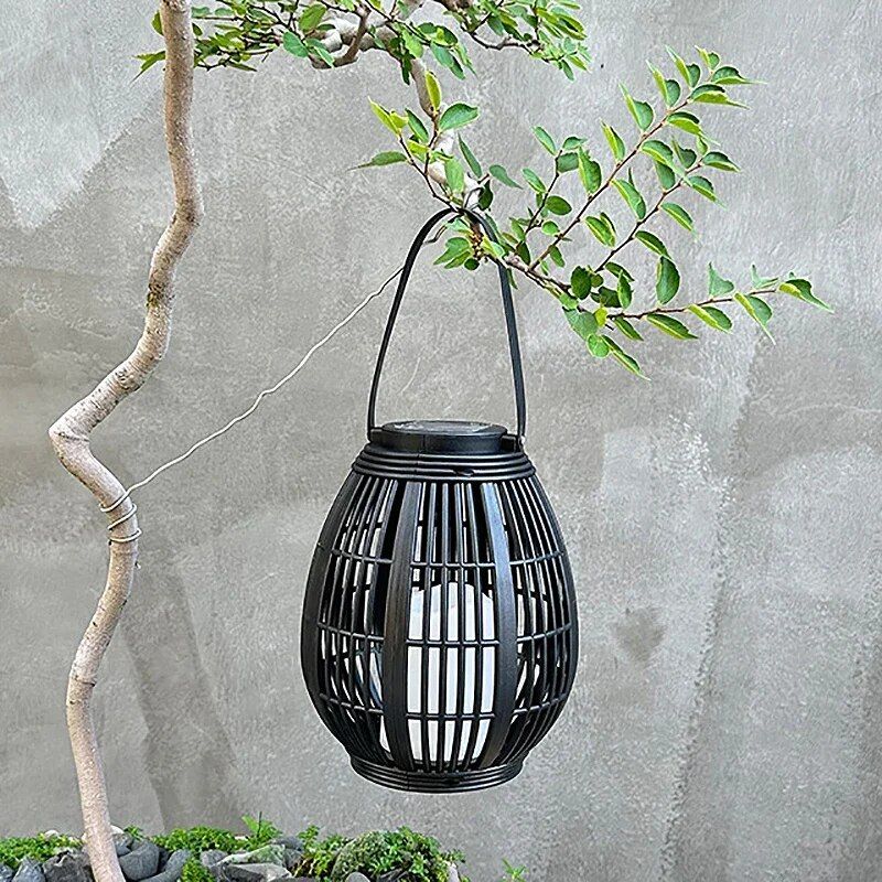 Solar Bamboo Lantern LED Garden & Balcony Decorative Light