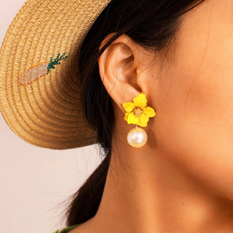 flower drop earrings - MRSLM