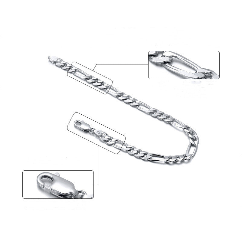 geometric sterling silver bracelet, view 4 - MRSLM