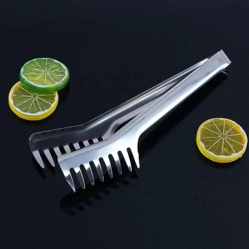 24cm stainless steel noodle and spaghetti tongs, view 2 - MRSLM