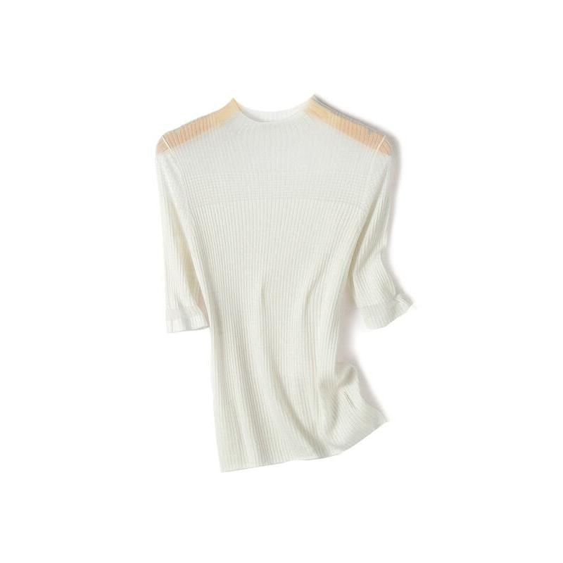 Elegantes Stricktop mit halben Ärmeln für Damen