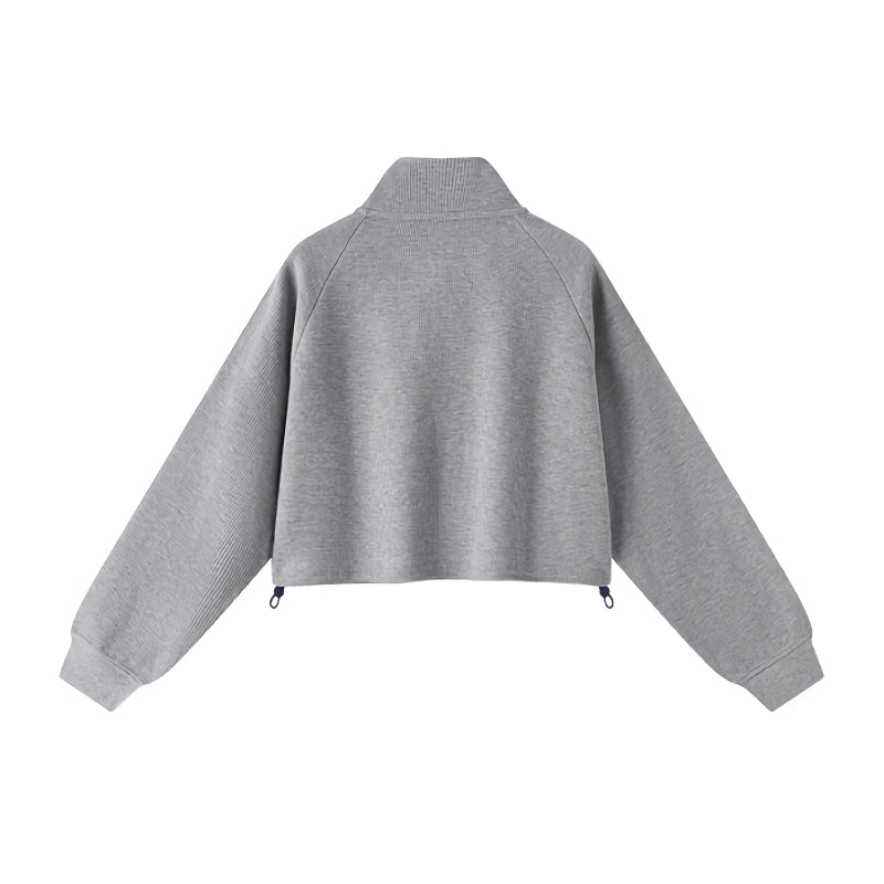 waffle knit sweatshirt, view 7 - MRSLM