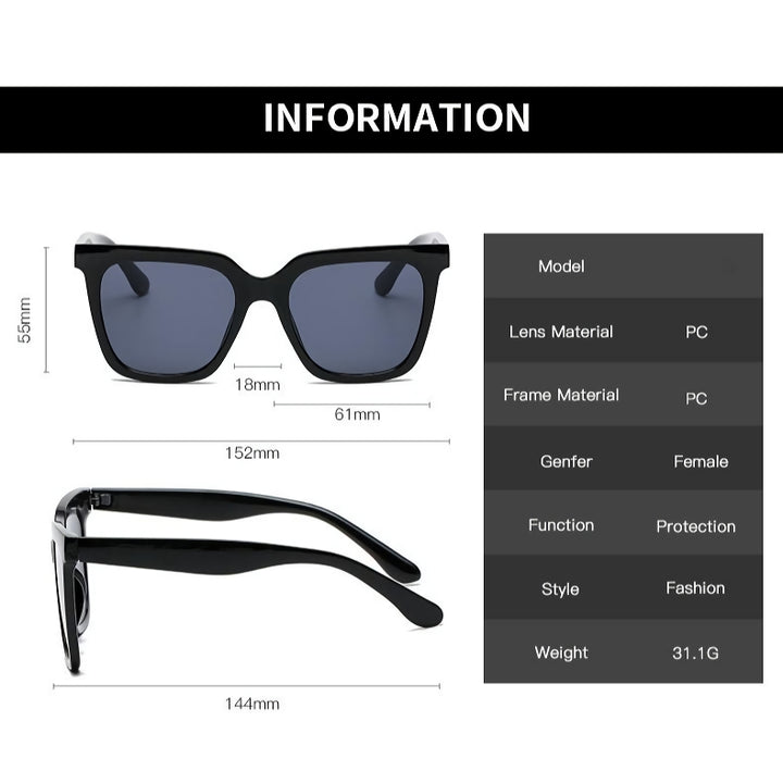 Trendy Retro Rectangle Sunglasses