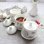 ceramic seasoning jars with tray, view 5 - MRSLM