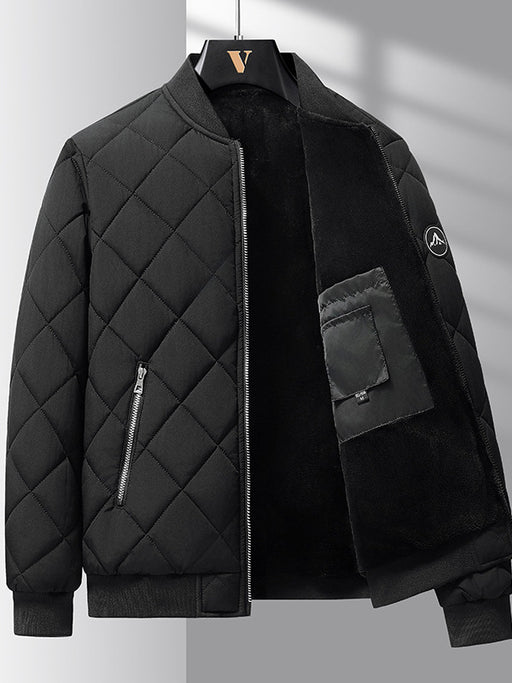 Men's quilted winter bomber jacket, view 7 - MRSLM