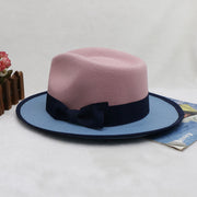 dual-color felt fedora hat, view 5 - MRSLM