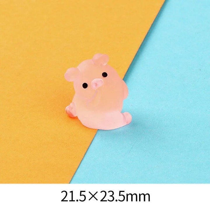 Cute Resin Piggy Decoration for Console & Rearview Mirror