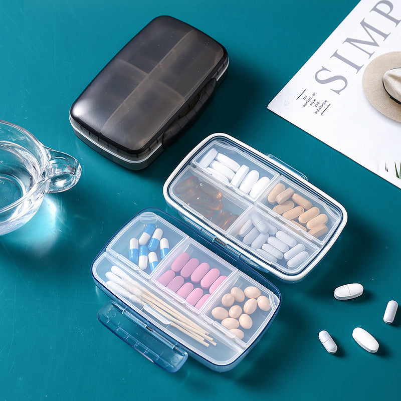 8 Compartments Large Capacity Sealed Waterproof Medicine Box