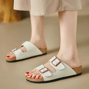 women's flat cork sandals - MRSLM