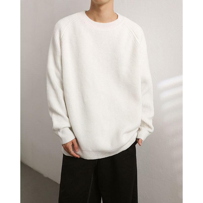 men's loose pullover sweater, view 2 - MRSLM