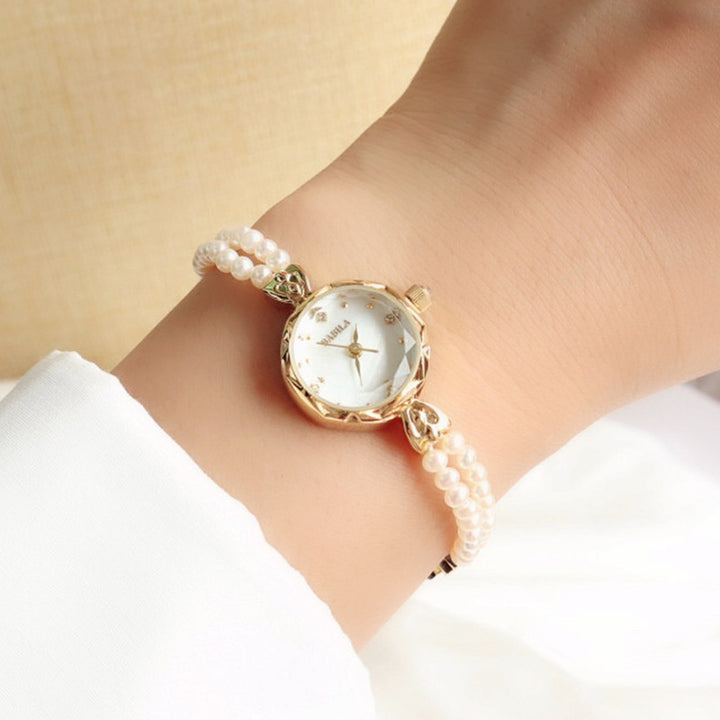 Natural Freshwater Pearl Bracelet Net Red Womens Watch