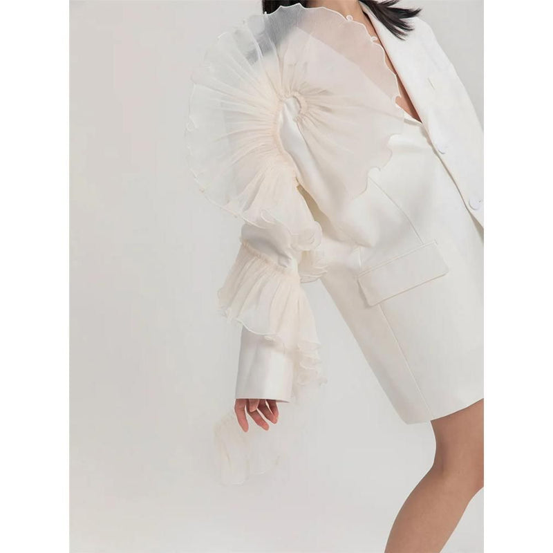 Damen-Mesh-Blazer