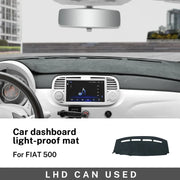 Flannel dash mat for Fiat 500, view 2 - MRSLM