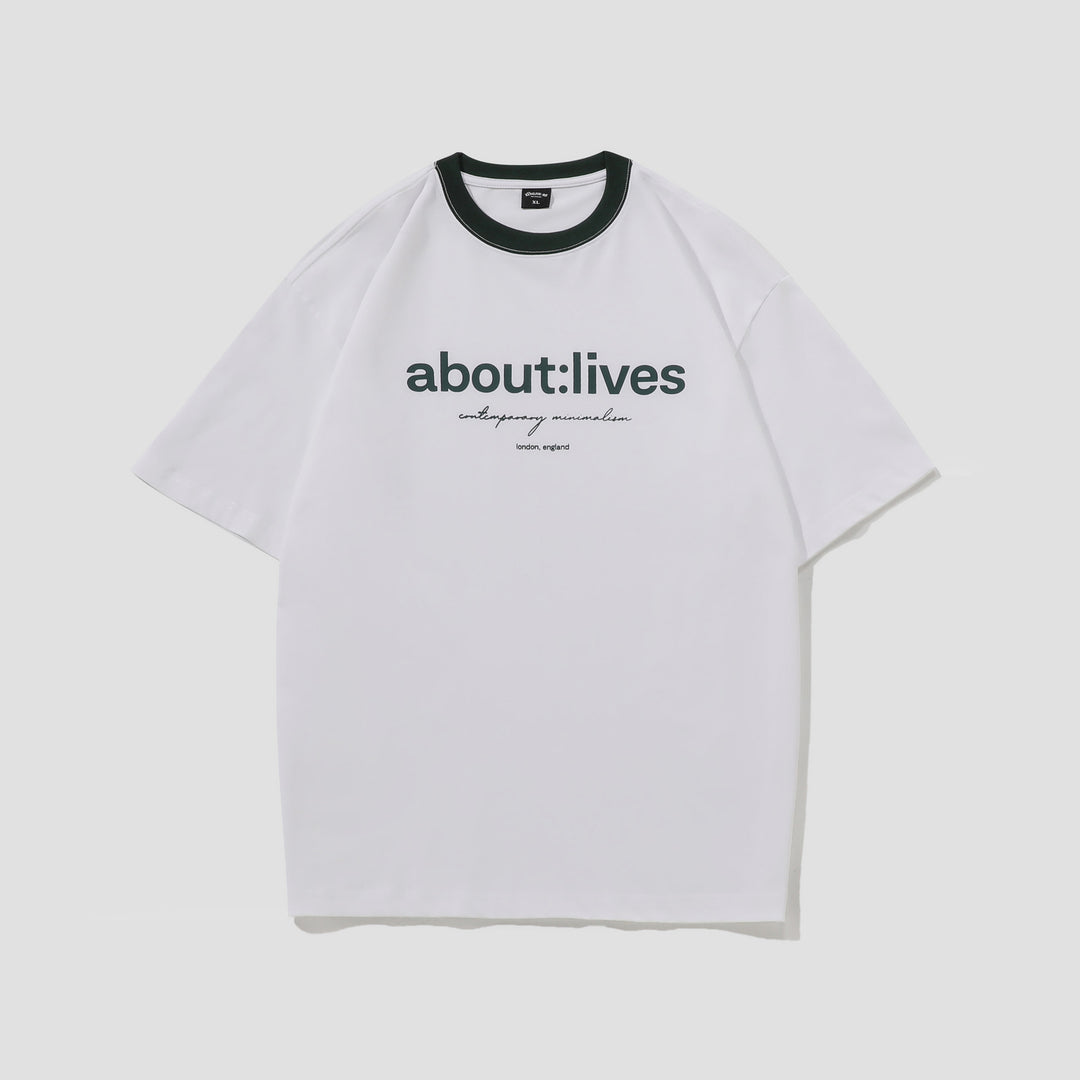 Einfaches, mehrfarbig bedrucktes Kurzarm-T-Shirt mit Rundhalsausschnitt für Herren