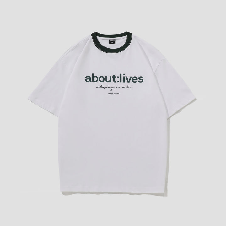 Einfaches, mehrfarbig bedrucktes Kurzarm-T-Shirt mit Rundhalsausschnitt für Herren