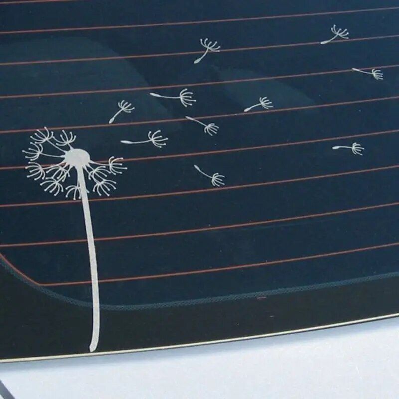 Adesivo refletivo de vinil para carro com desenho de dente-de-leão ao vento