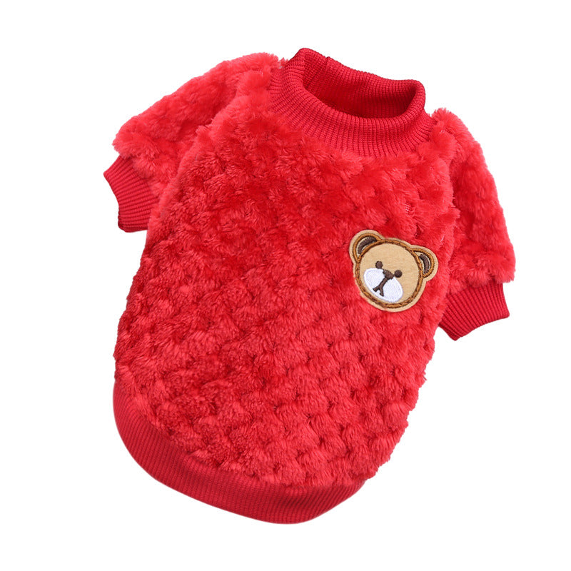 soft fleece dog and cat coat, view 2 - MRSLM