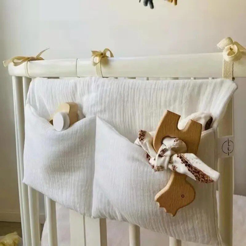 cotton baby crib organizer, view 5 - MRSLM