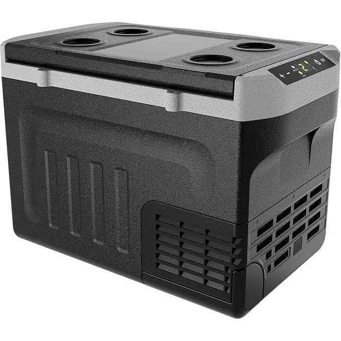 Refrigerador portátil elétrico para carro, 12V, 32QT (30L), com compressor.