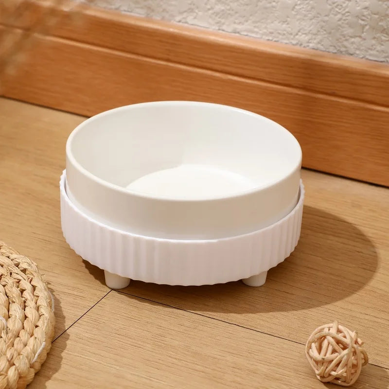 ceramic cat and dog bowl, view 2 - MRSLM