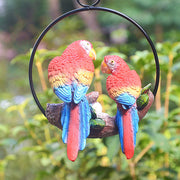 cute resin parrot with ring, view 8 - MRSLM