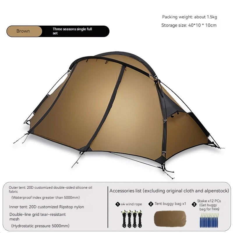 ultralight 1-person camping tent, view 2 - MRSLM