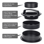 Non-stick stuffed burger press, view 6 - MRSLM