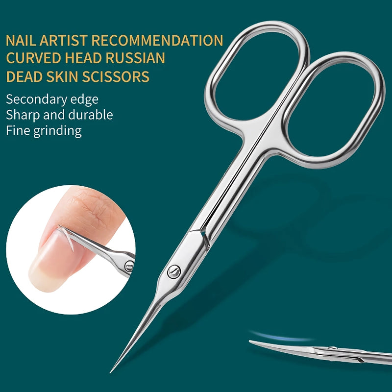 stainless steel precision nail scissors, view 6 - MRSLM