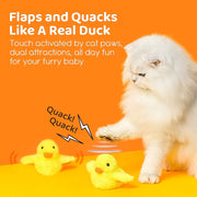 yellow duck cat toy, view 4 - MRSLM