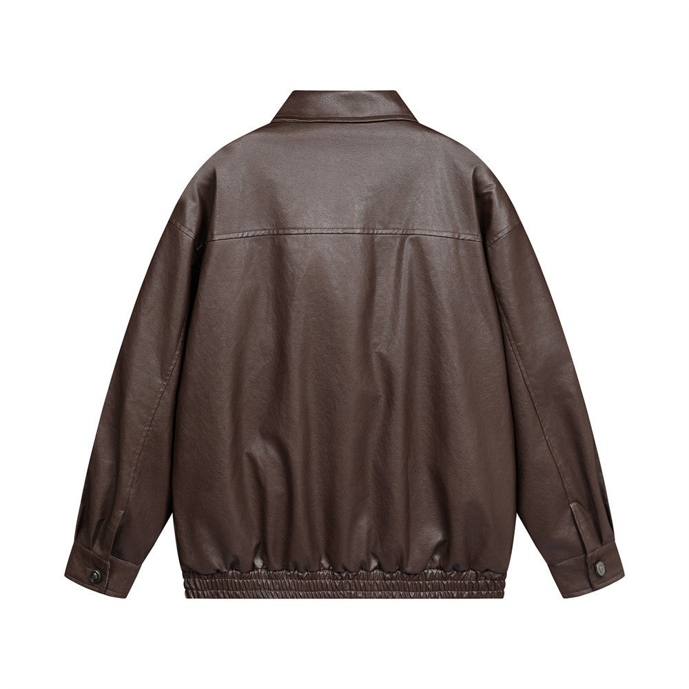 Men's PU Leather Coat Zipper