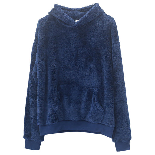 double-sided velvet hooded sweater, view 5 - MRSLM
