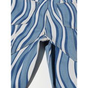 high-waist striped denim trousers, view 10 - MRSLM