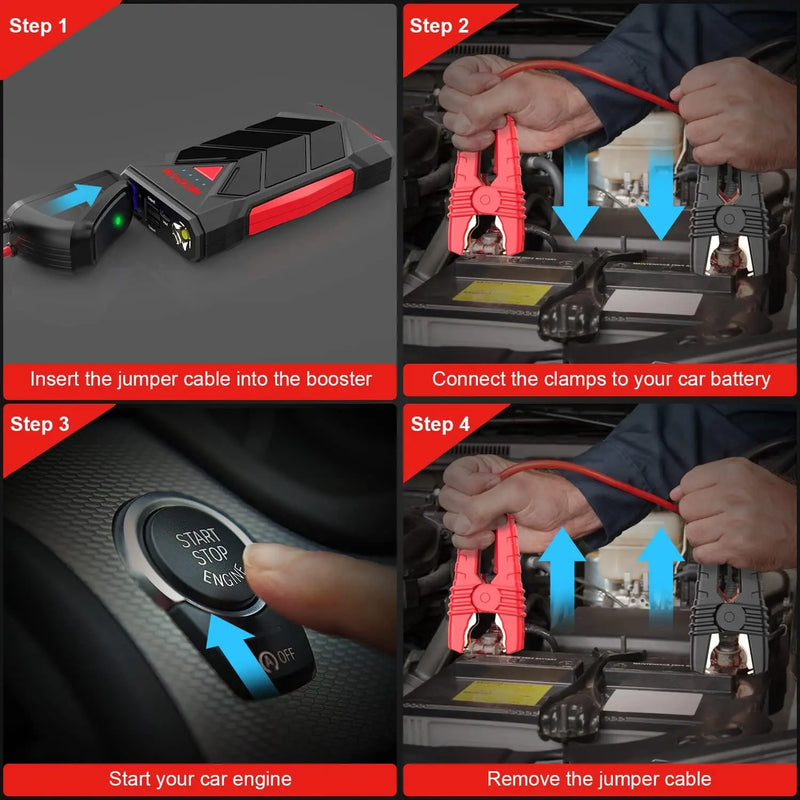 portable car jump starter 12v, view 5 - MRSLM