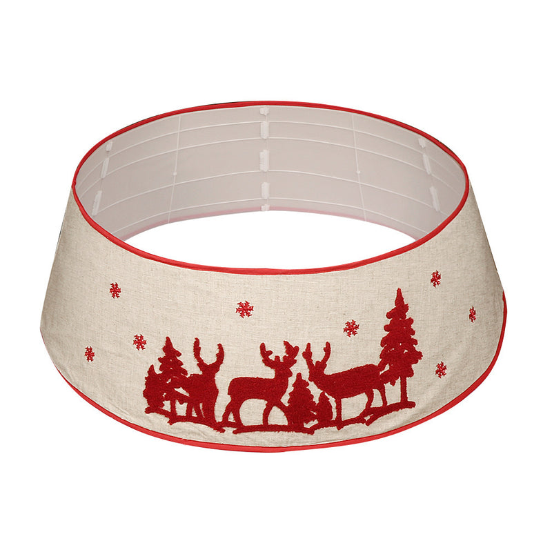 Christmas elk tree skirt, view 4 - MRSLM