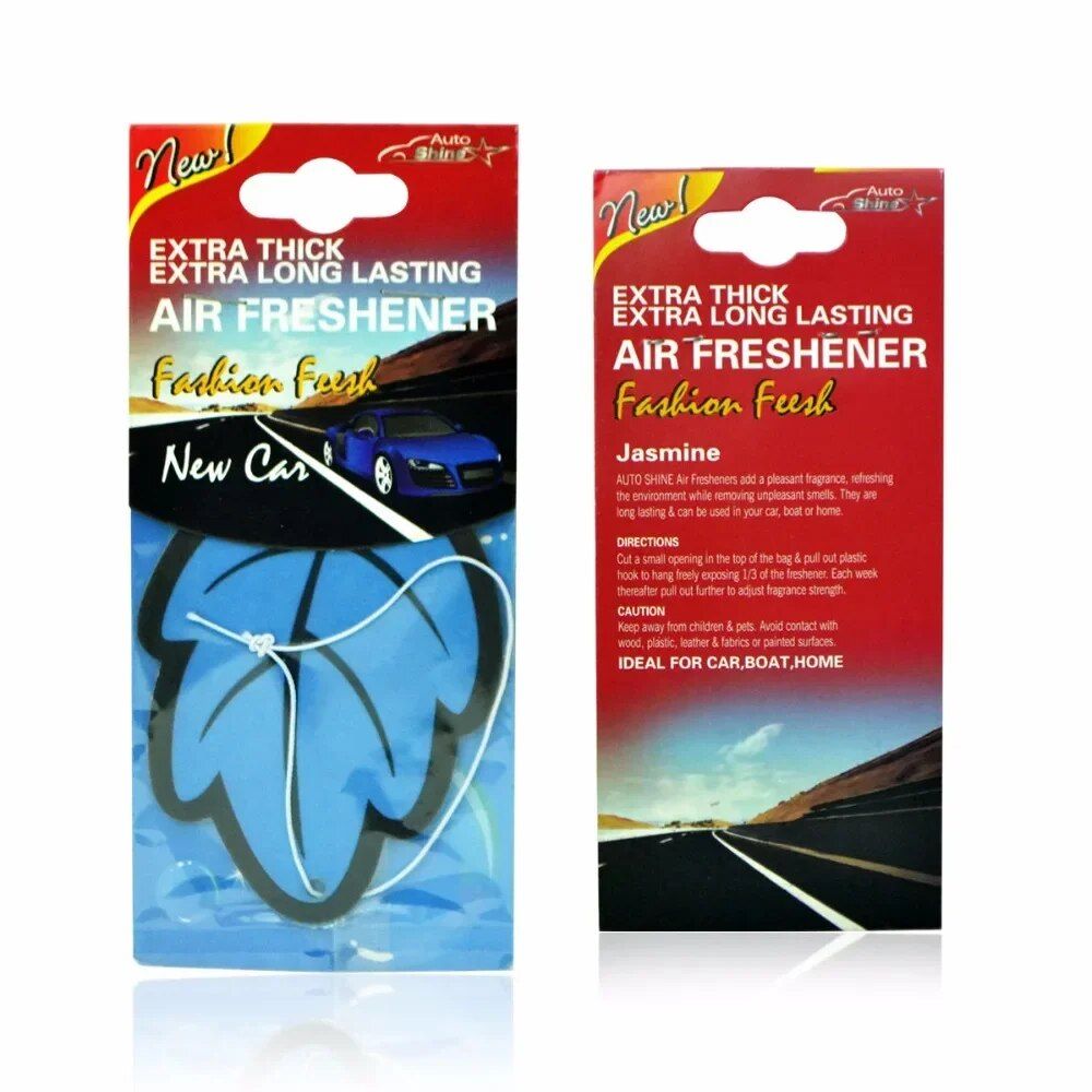 6-Piece Vanilla Scented Leaf-Shaped Car Air Freshener