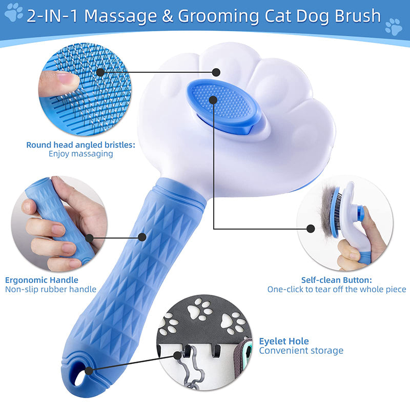 professional slicker dog brush, view 4 - MRSLM