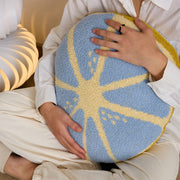 Lemon design round throw pillow, view 5 - MRSLM