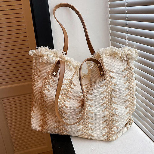 Large capacity fringe tote bag - MRSLM