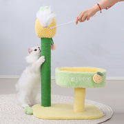 deluxe cat climbing frame with sisal scratch post, view 4 - MRSLM