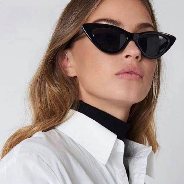 Óculos de Sol Femininos Estilo Vintage Olho de Gato com Lentes Degradê UV400