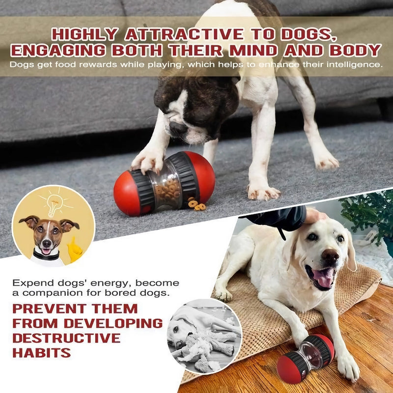 dog treat dispenser ball toy, view 5 - MRSLM