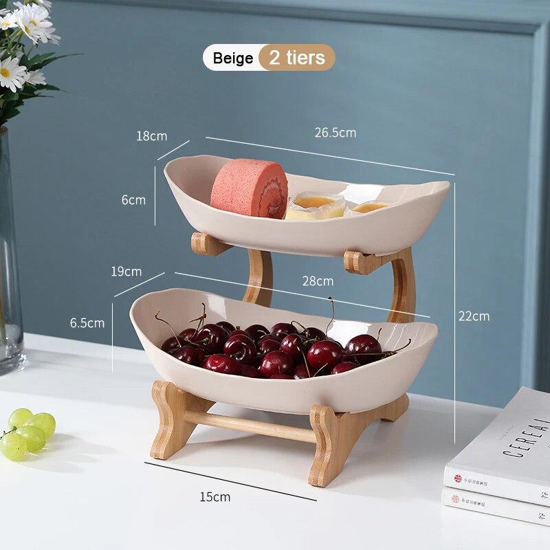 Modern Three-Layer Plastic Fruit Tray | Creative Living Room Home Decor