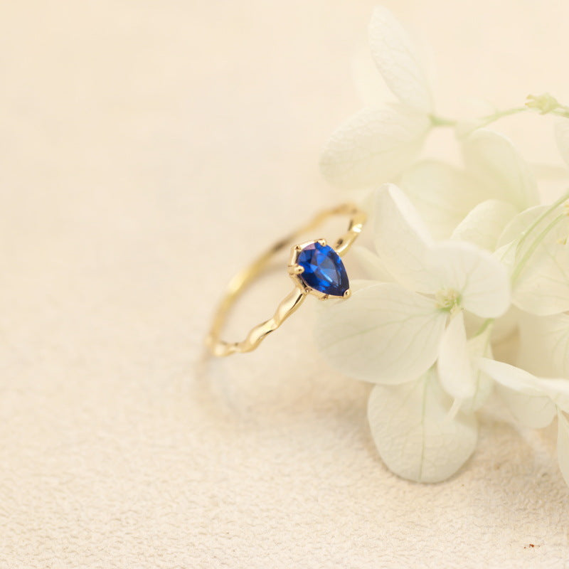 Japanese Light Jewelry Akado  Sapphire Ring