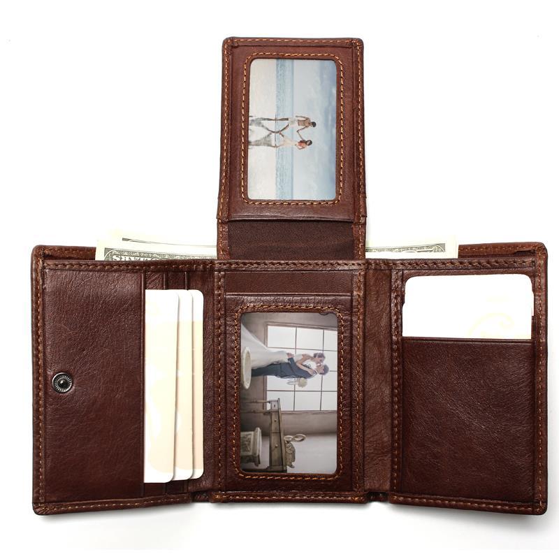 men's ultra-thin leather wallet, view 4 - MRSLM
